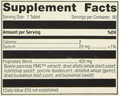 Pancreatrophin PMG 90 Tabs packaging with bottle