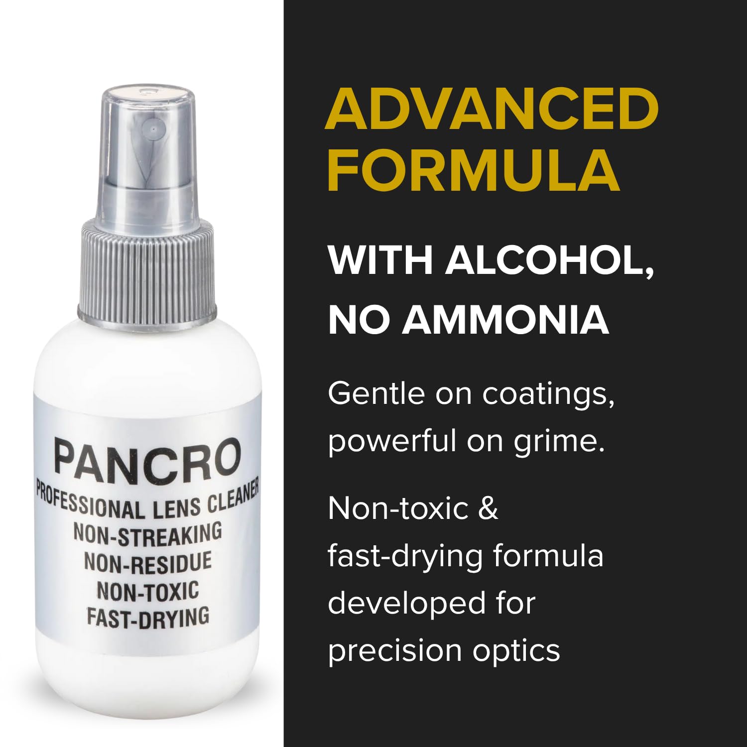 Pancro 4oz lens cleaner bottle with cap