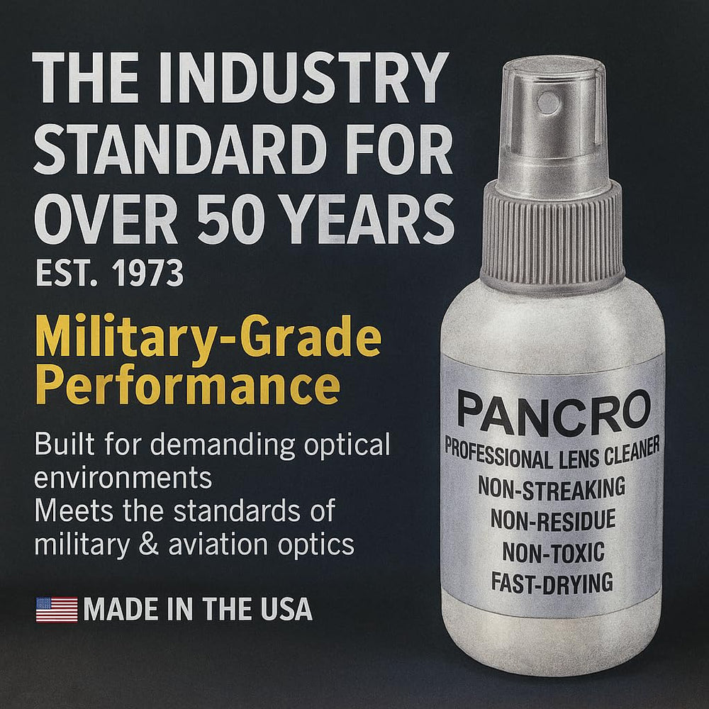 Pancro lens cleaner in a travel-ready setup