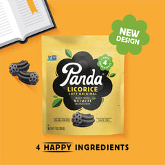 Four 7 oz bags in the Panda licorice pack