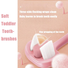 Easy-grip handle on PandaEar baby toothbrush for kids