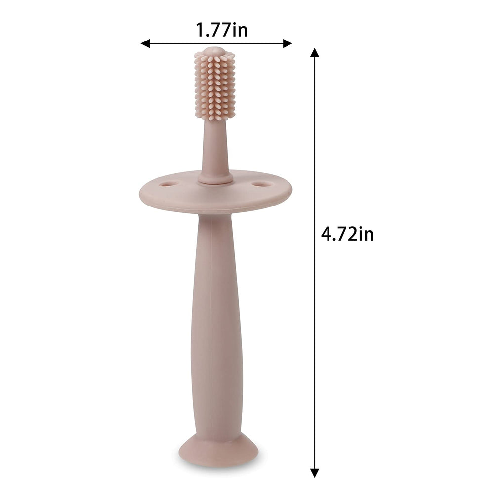 Baby silicone toothbrush for ages 3+ months