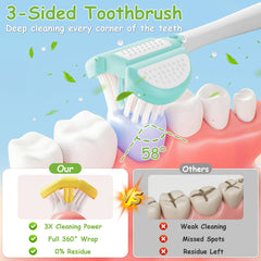 Ultra-soft bristles on PANIMOSI toddler toothbrush