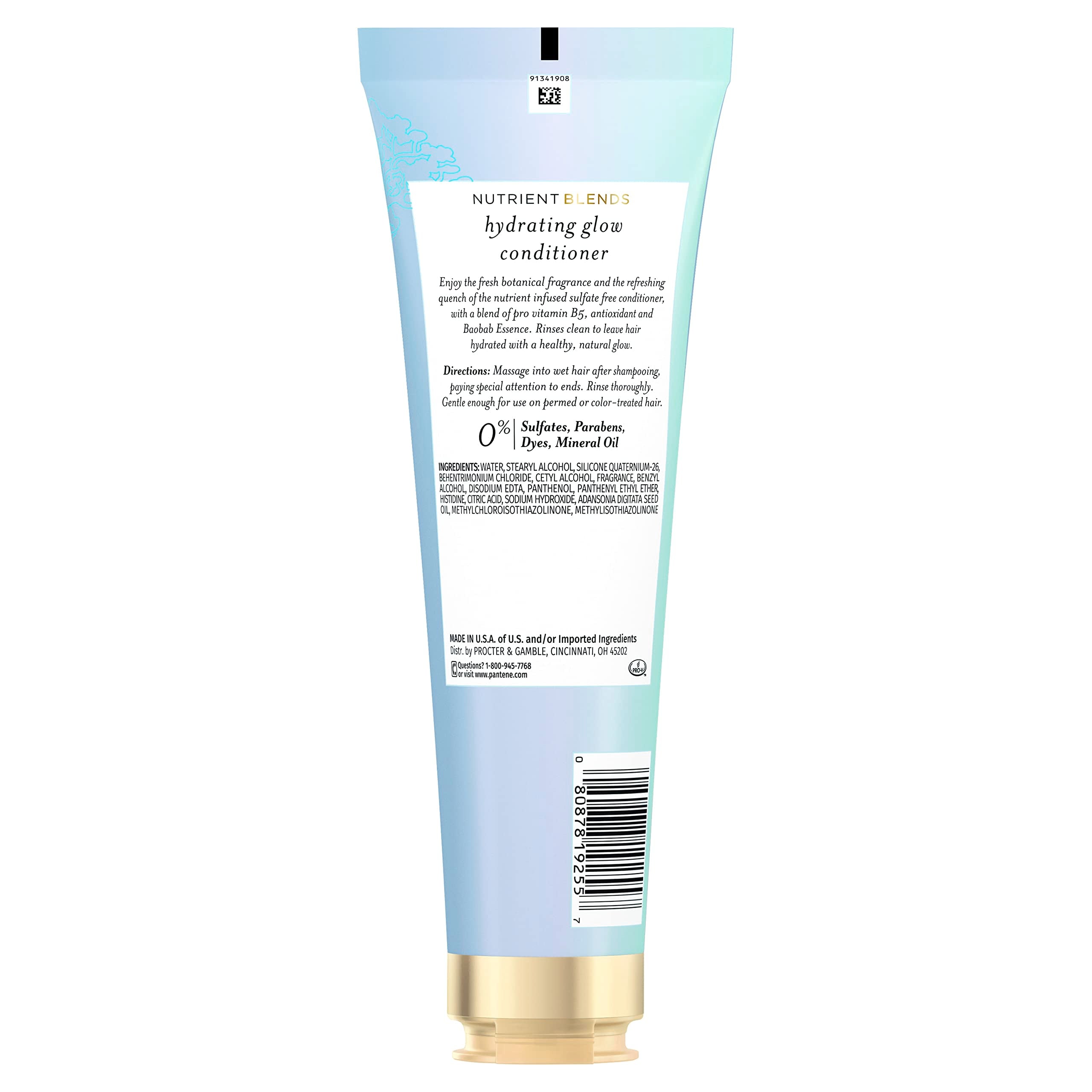 Pantene Baobab essence close-up highlighting antioxidants for healthier strands.