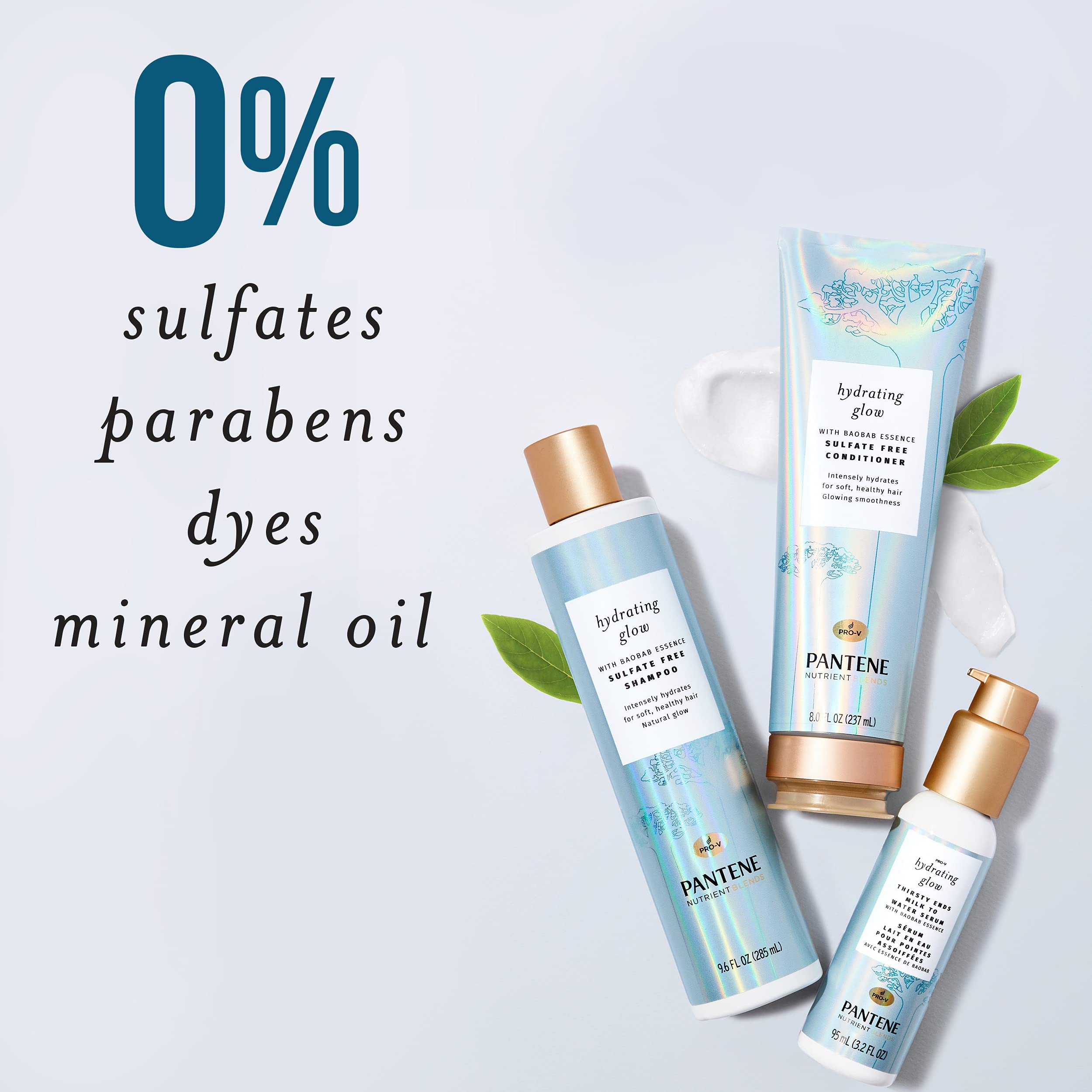 Pantene color-treated safe formula shown on packaging for gentle conditioning.