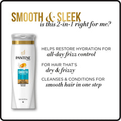 Glossy finish on hair thanks to Pantene Pro-V formula.