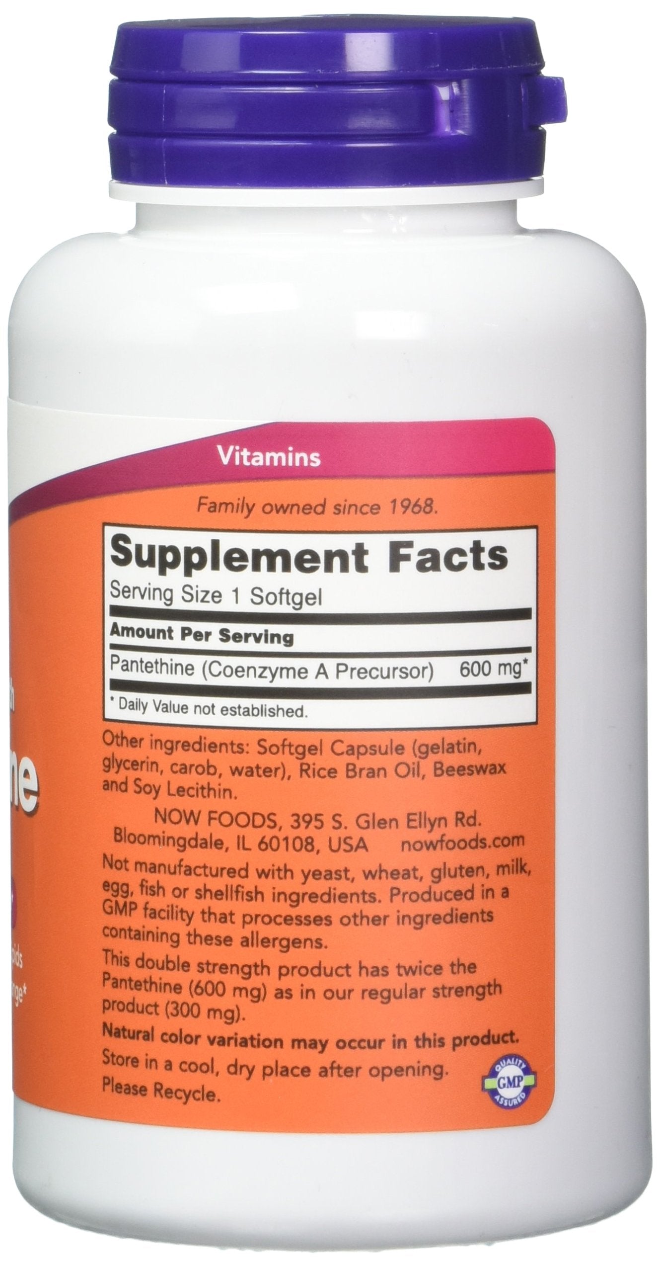 Pantethine 600 mg softgels – 2 packs