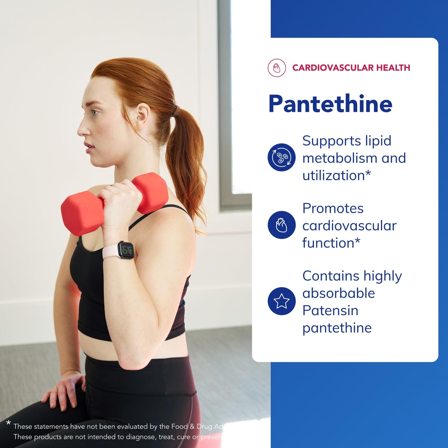 Pantethine bottle label close-up emphasizing Pure Encapsulations purity.