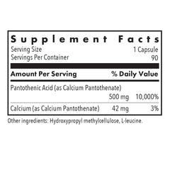 Close-up of Pantothenic Acid capsules