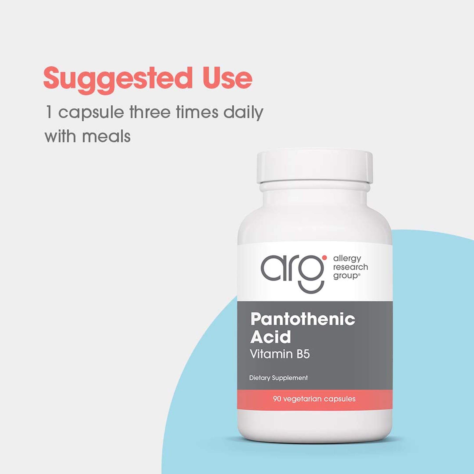 Ingredient and purity stamp for Pantothenic Acid supplement