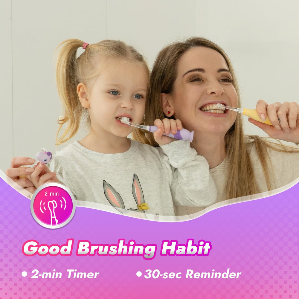 Arya toothbrush includes four replacement brush heads