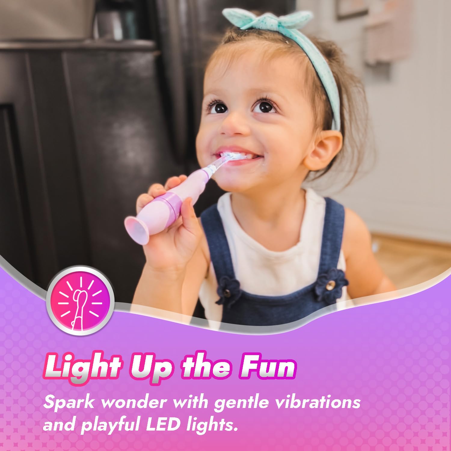 Soft grip handle for toddler toothbrush
