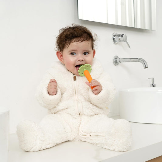 Papablic Baby Toothbrush Teether back view