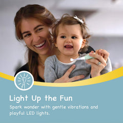 Soft bristles designed for babies 1–18 months