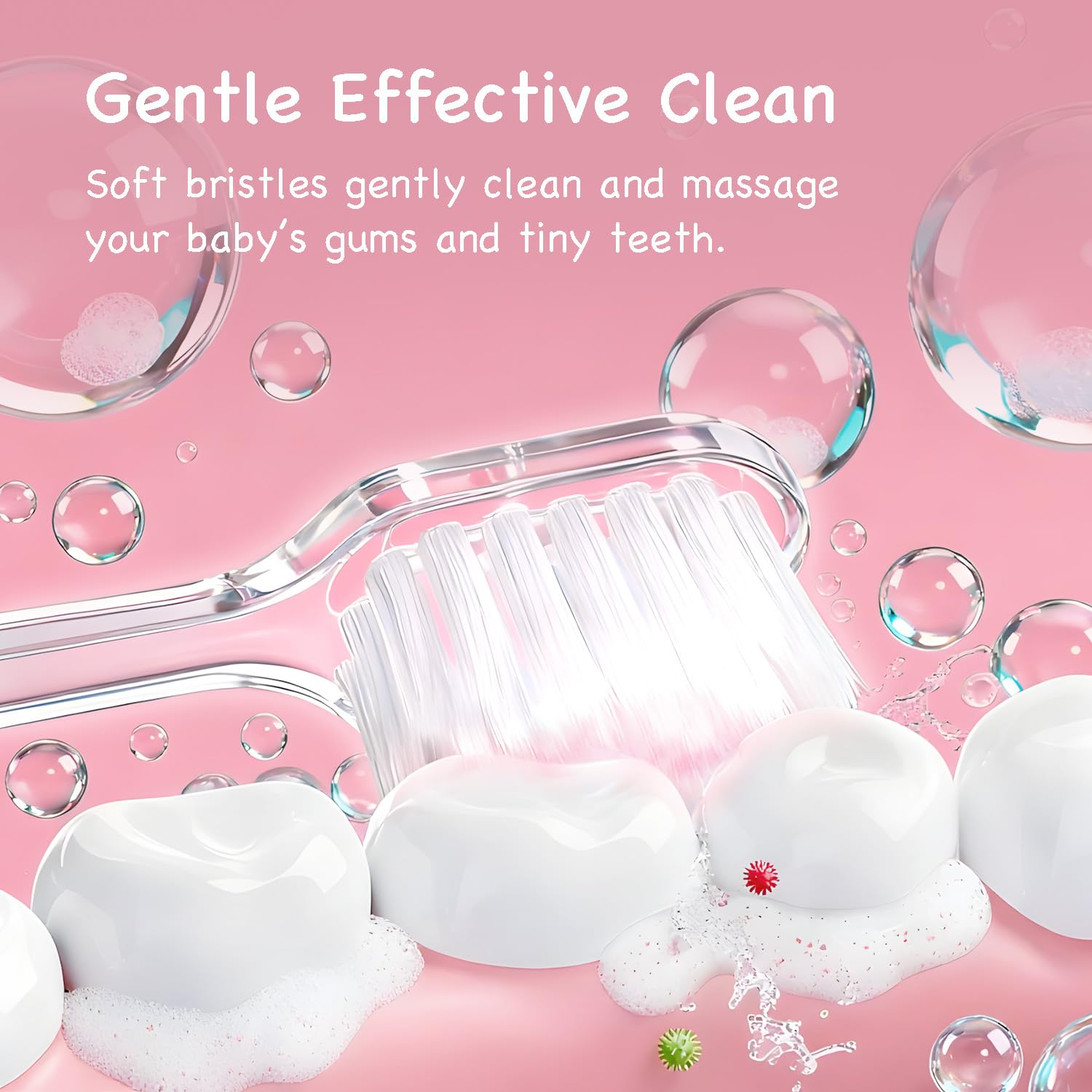 Replacement brush heads for Papablic BabyHandy 2-Stage Toothbrush