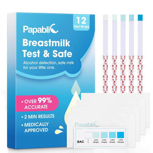 Box of Papablic Breast Milk Alcohol Test Strips