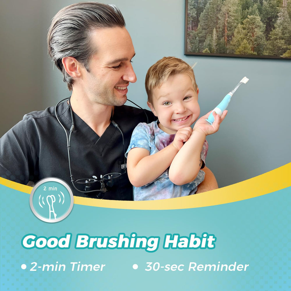 Suction cup base keeps Papablic Debby toothbrush upright