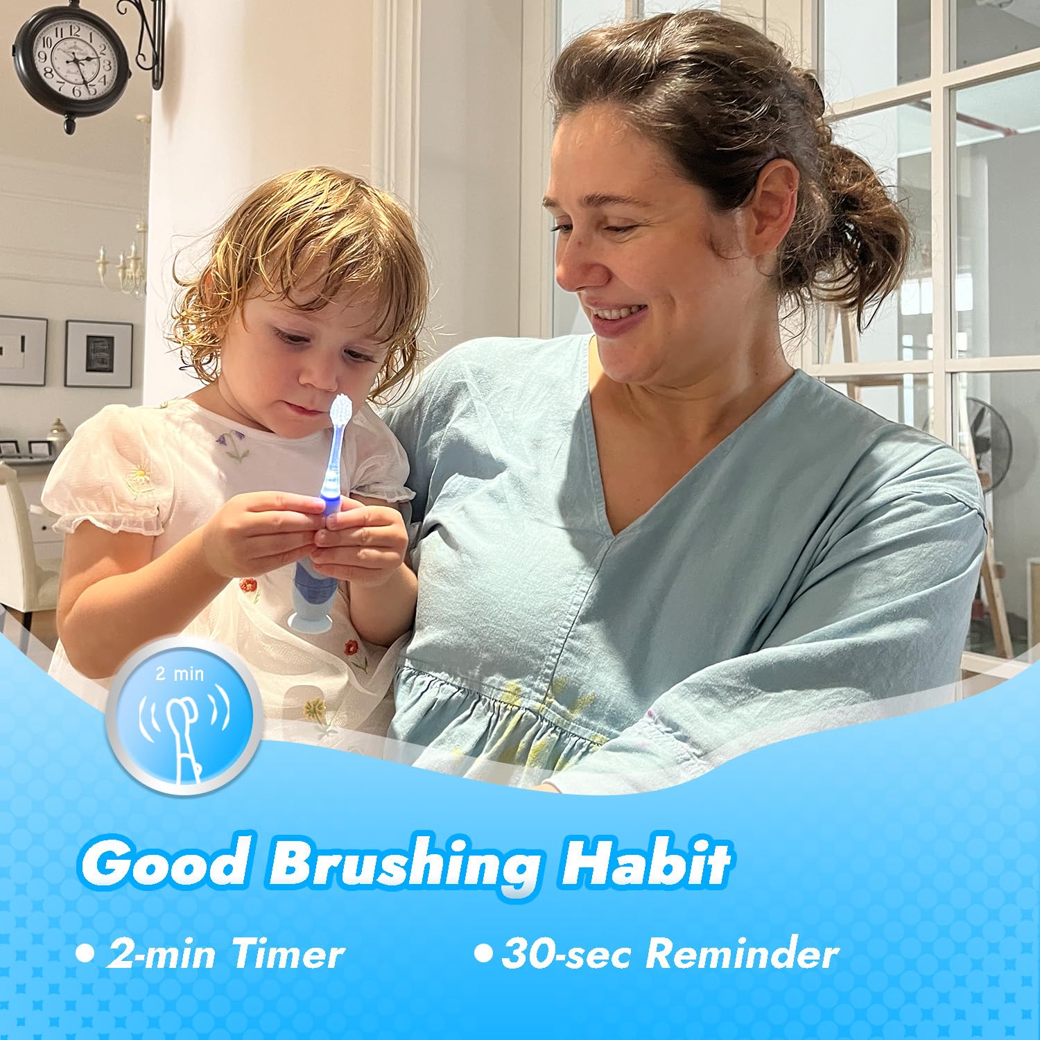 Two replacement brush heads included with Pippin