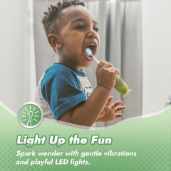 LED timer indicator on Papablic toddler toothbrush