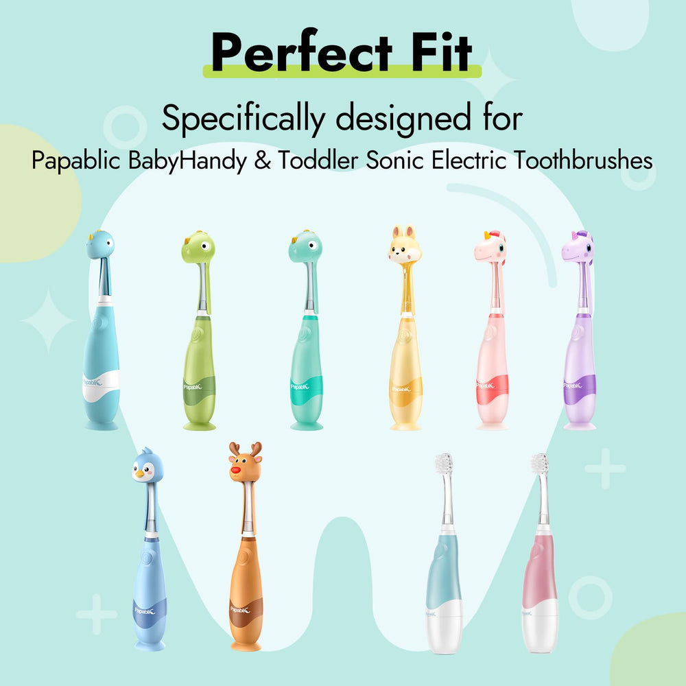 Close-up of Papablic replacement brush head bristles