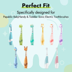 Close-up of Papablic replacement brush head bristles