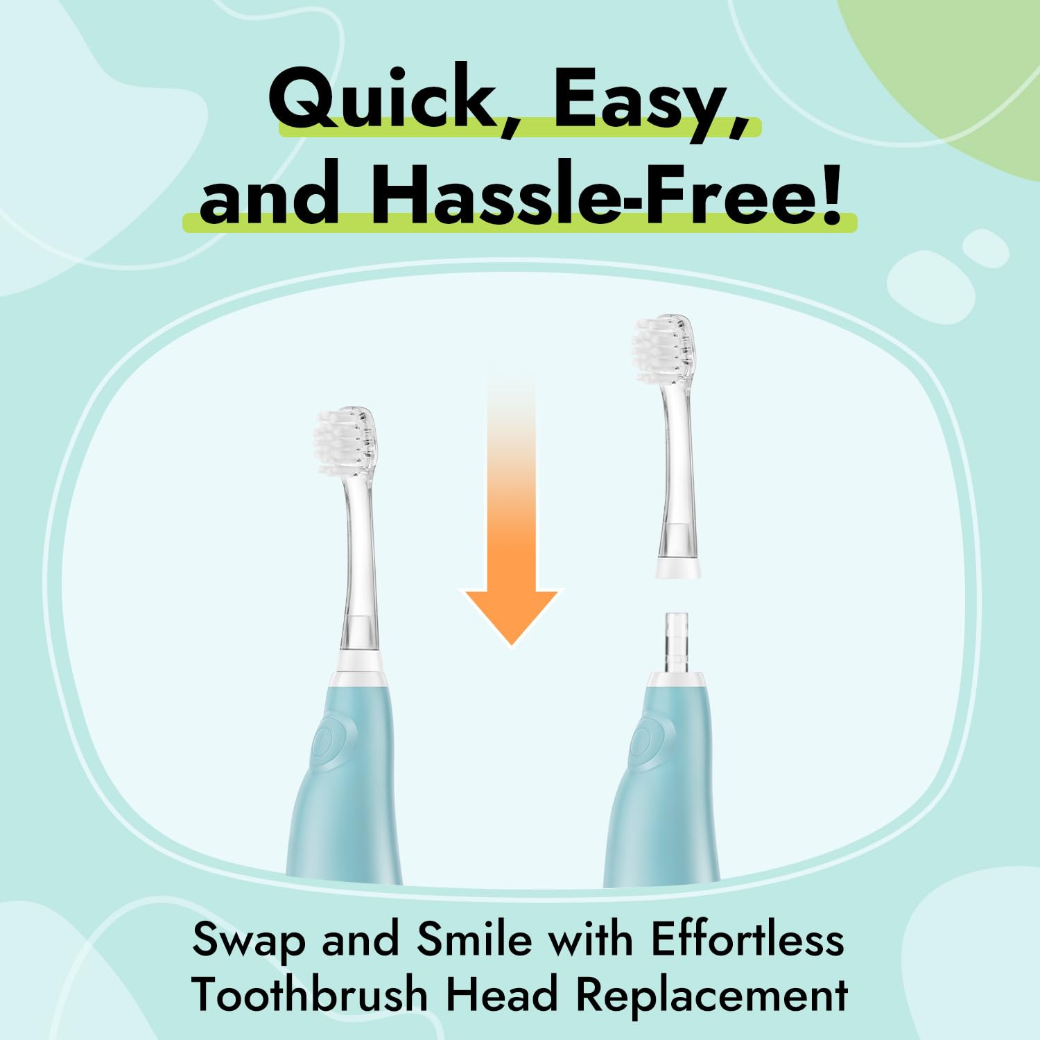 Diagram showing compatibility with Papablic BabyHandy and Toddler Sonic toothbrushes