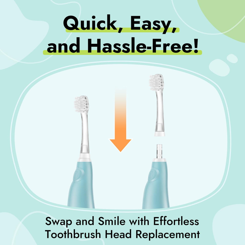 Diagram showing compatibility with Papablic BabyHandy and Toddler Sonic toothbrushes
