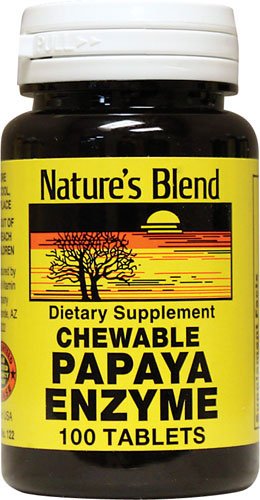 Close-up of Papaya Enzyme chewable tablets