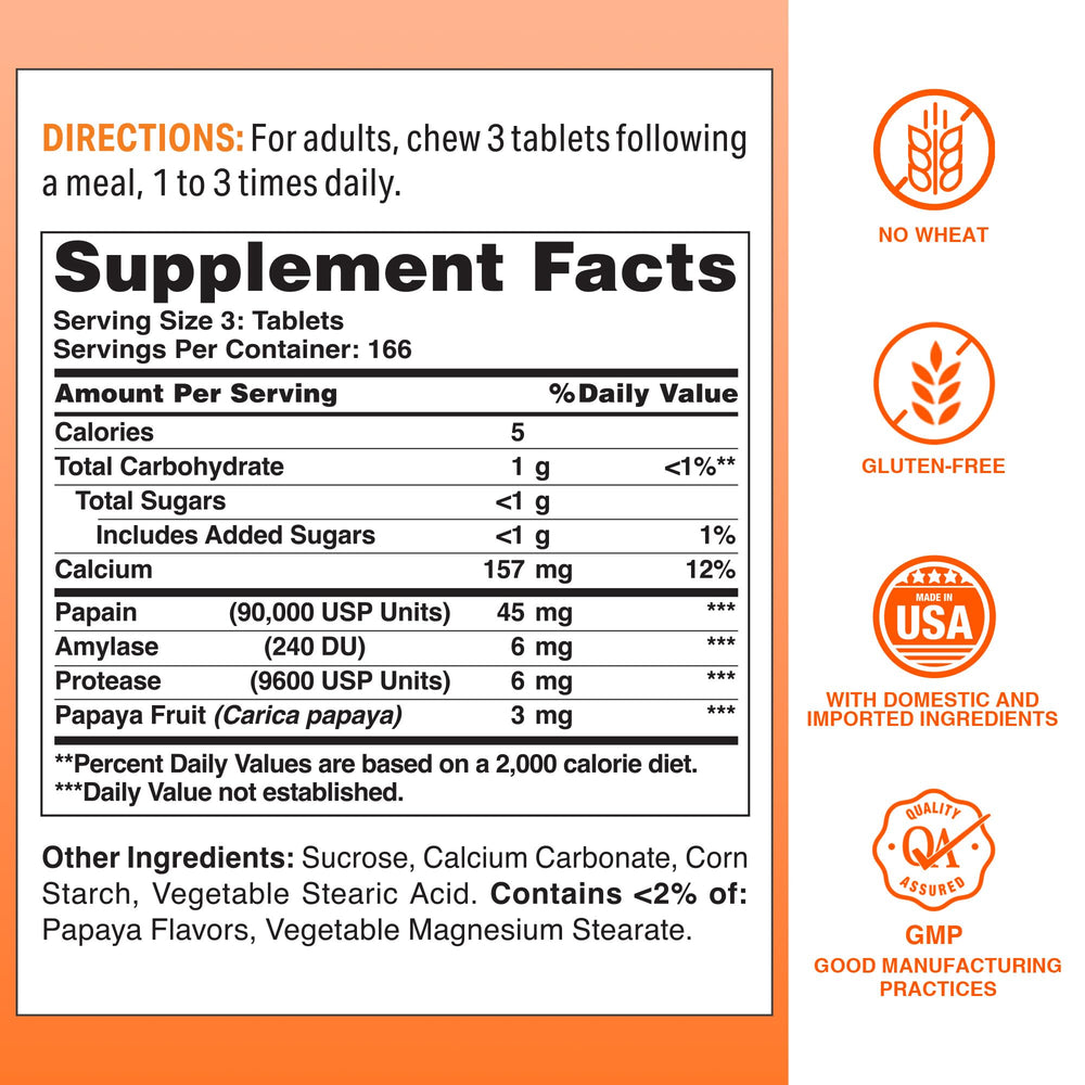 Fresh papaya fruit and enzyme blend illustration