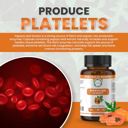 Label highlighting immune support from papaya leaf extract