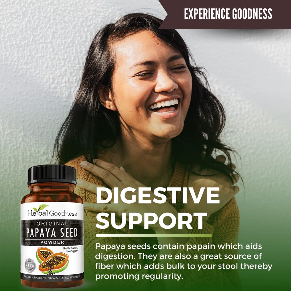 Detox cleanse concept with papaya seeds capsules
