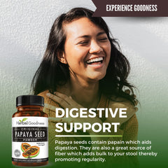 Detox cleanse concept with papaya seeds capsules