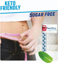 Peppermint pearls dissolving in mouth for fresh breath