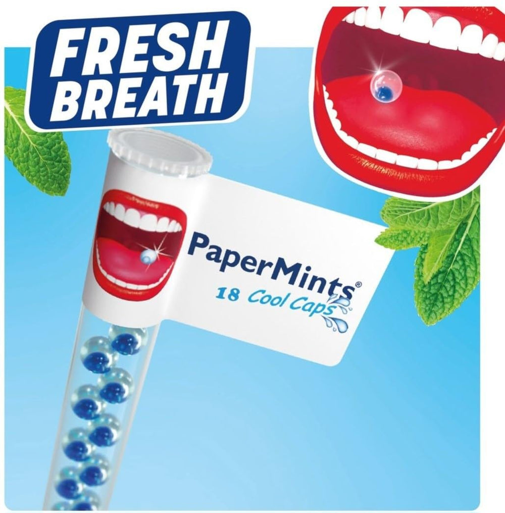 Outer mint capsule pops in the mouth