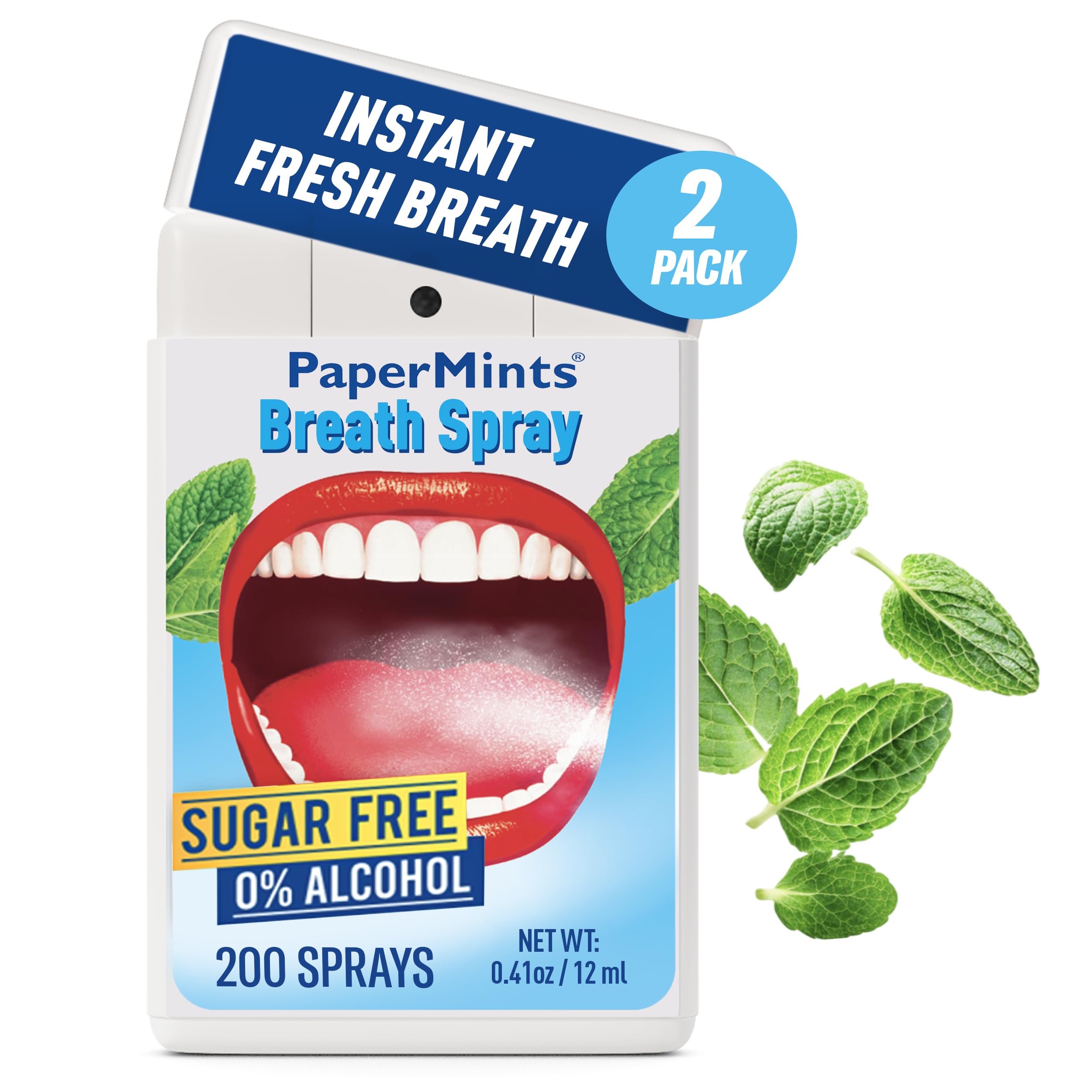 Two-pack Papermints Breath Spray front view