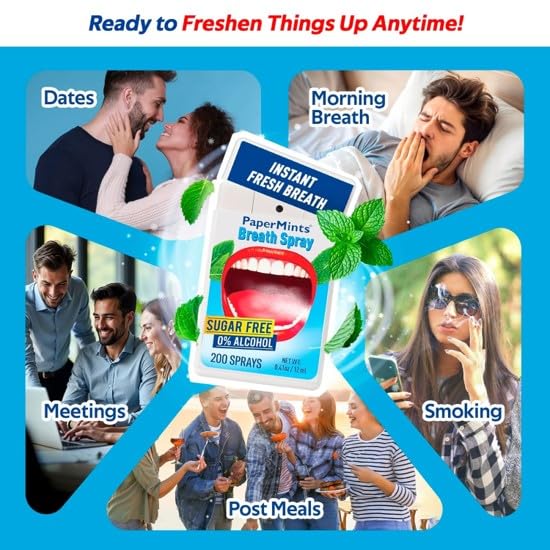 Pocket-sized Papermints Breath Spray for on-the-go
