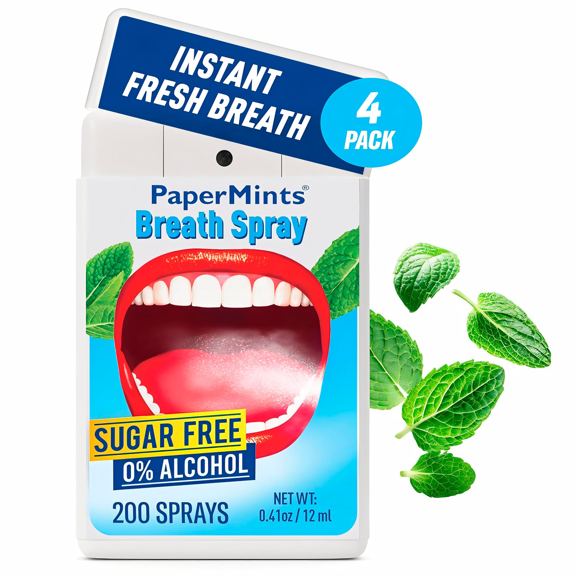 Person placing Papermints Breath Spray into pocket