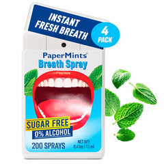 Person placing Papermints Breath Spray into pocket