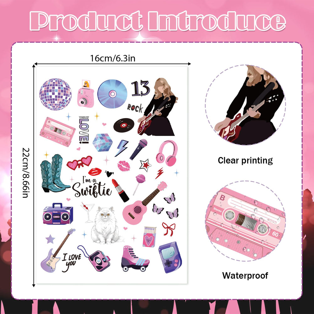 Papiailove singer tattoo sheet 2 highlights glitter accents for festival vibes