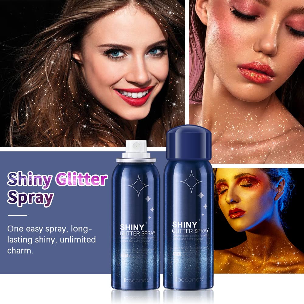 PAQIMAN Body Glitter Spray shown at correct application distance for even coverage