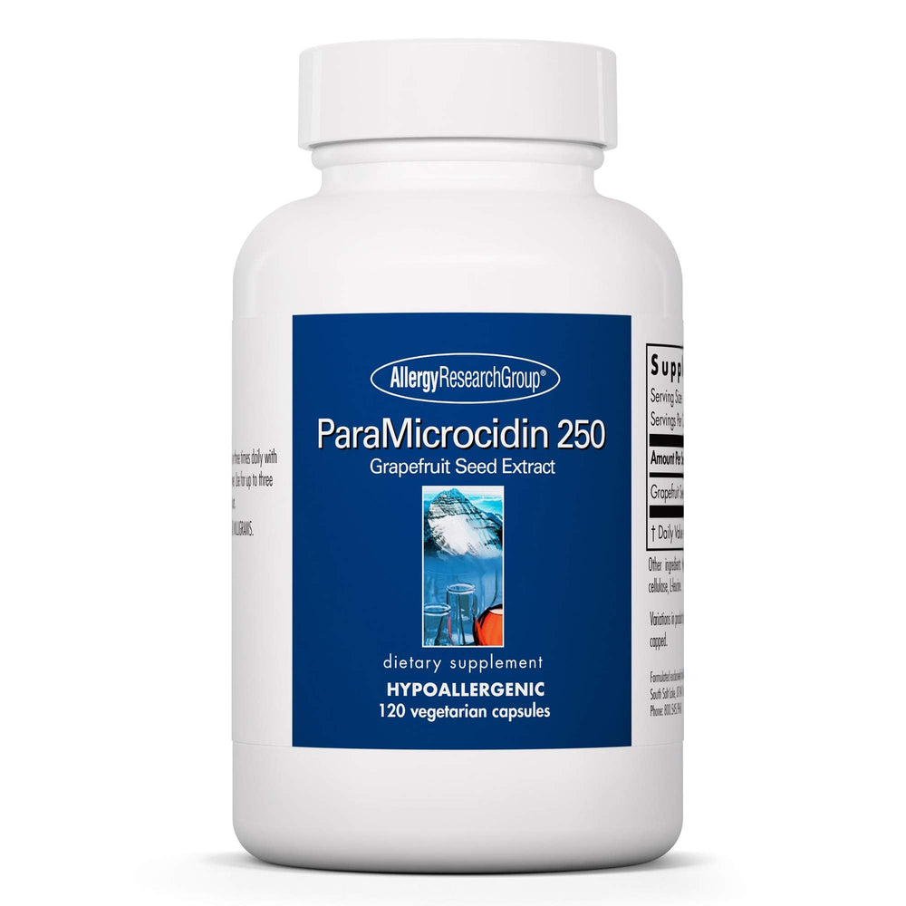 ParaMicrocidin 250 supplement bottle label