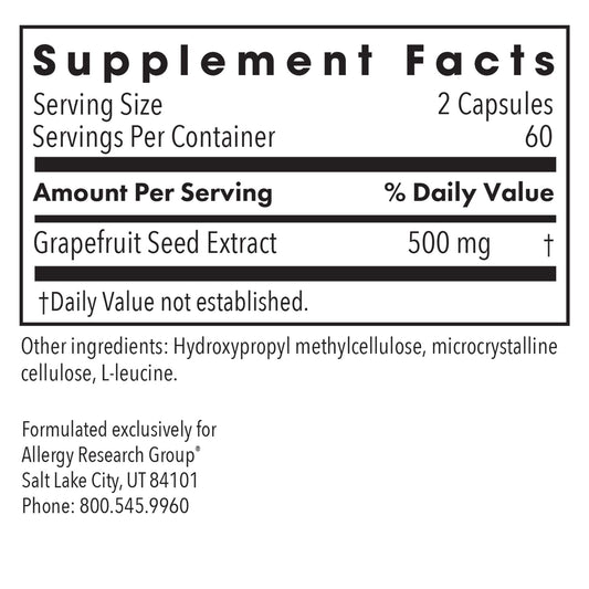 ParaMicrocidin 125 bottle back with supplement facts