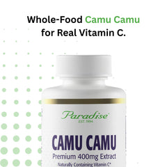 Graphic illustrating Vitamin C content of Camu Camu extract