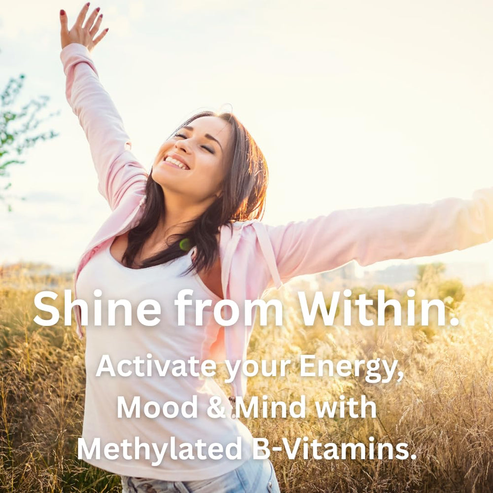 Supplement facts and ingredients panel for Earth's Blend B-Complex