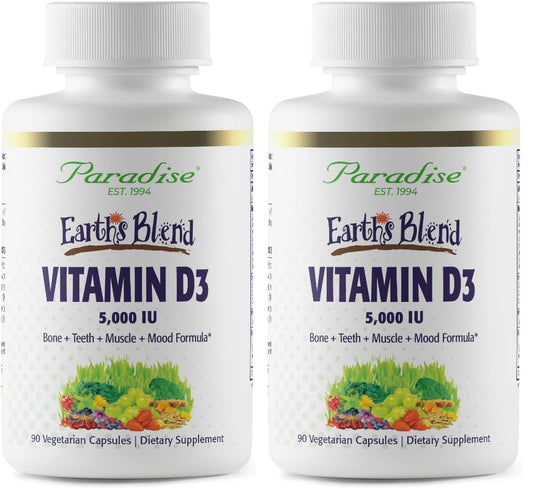 Two Paradise Herbs Earth's Blend D3 bottles in a two-pack