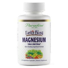 Paradise Herbs Earth's Blend Magnesium bottle with capsules