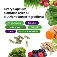 Earth's Blend Magnesium bottle and 90 vegetarian capsules