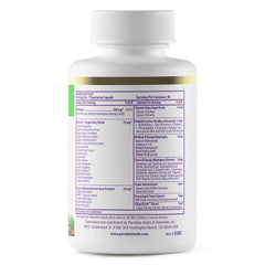 Label showing product name and certifications for Earth's Blend Vitamin C