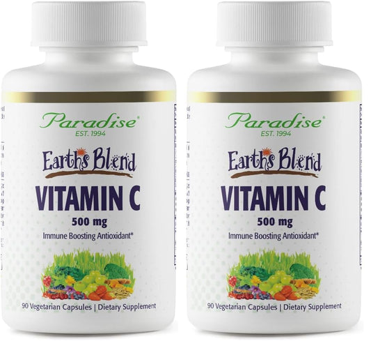 Paradise Herbs Earth's Blend Vitamin C bottle with Nature's C and Adaptogens