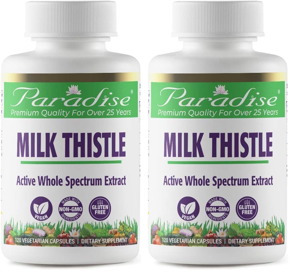 Paradise Herbs Milk Thistle bottle front view